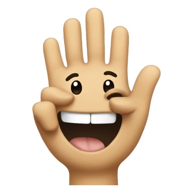 Emoji with his tongue out while rubbing his hands together  sticker