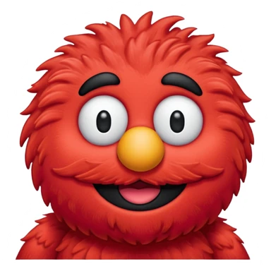 Elmo no eyebrows or mustache  sticker