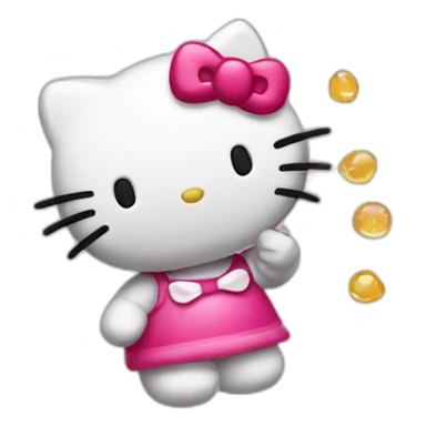hello kitty drunk sticker