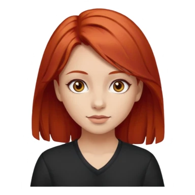 Chica de cabello rojo y ojos marrones sticker