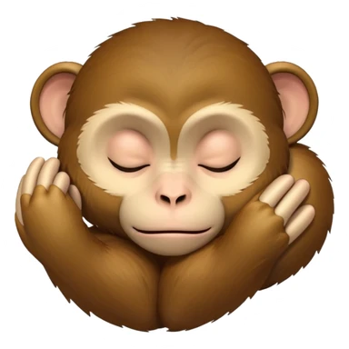 Monkey face sleeping with eyes closed zzz sticker