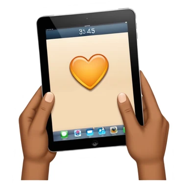 2 hands holding an ipad, no arms vertical sticker