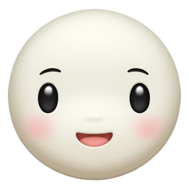 white mochi without face sticker