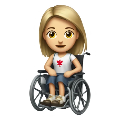 Poland Girl in a wheelchair  sticker