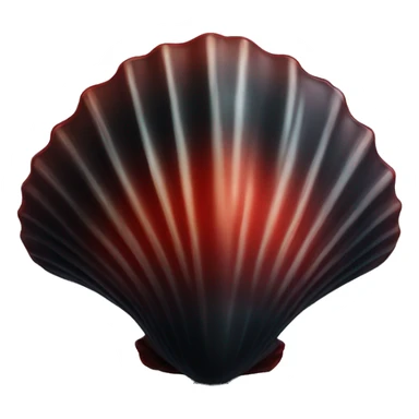 black red seashell sticker
