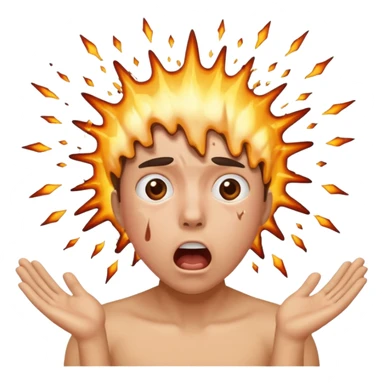 head exploding mind blown. sticker