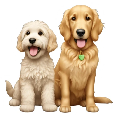 Golden doodle and golden retriever  sticker