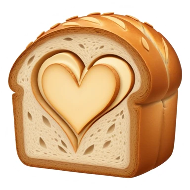 Oval sourdough loaf with heart designs cut on top of it sticker
