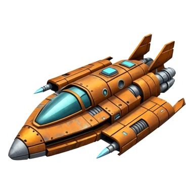 futuristic scrap spaceship  sticker