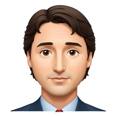 Justin Trudeau shocked photorealistic sticker