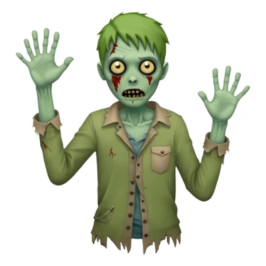 zombie say hello sticker