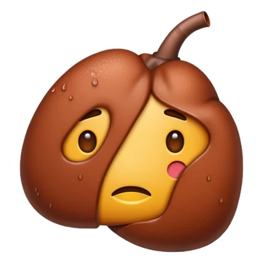 Shivering liver emoji sticker
