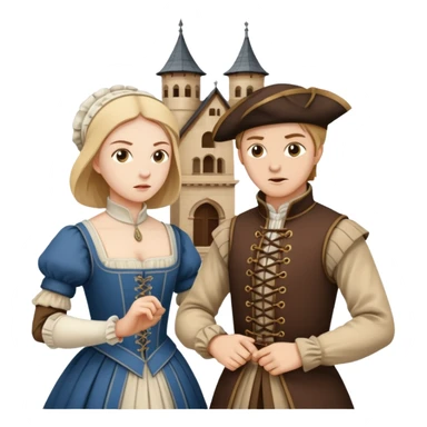 2 people fighting over achitecture style 16th century architects sticker