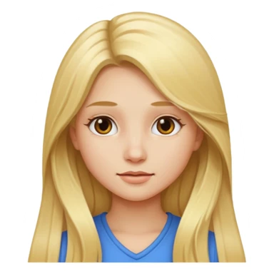 Una chica con pelo largo rubio y de piel clara  sticker
