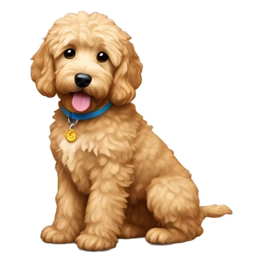 mini goldendoodle emoji sticker