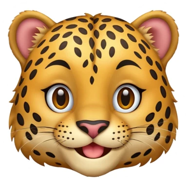 happy leopard  sticker