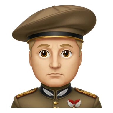 Mussolini com chapéu de penacho sticker