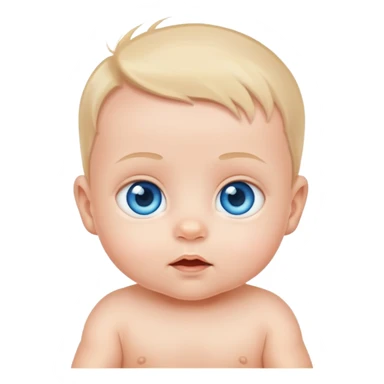 adorable baby infant with striking bright blue eyes sticker