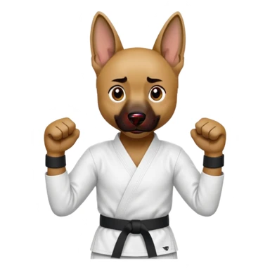 Un malinois qui fait du karaté sticker