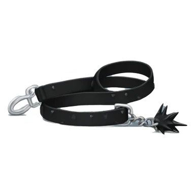 Black leash with spikes  sticker