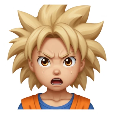 Girl 😡💢 Goku 😨😨 😰😱 sticker