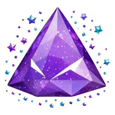 Glitter Purple and Cian Mark Check Verify sticker