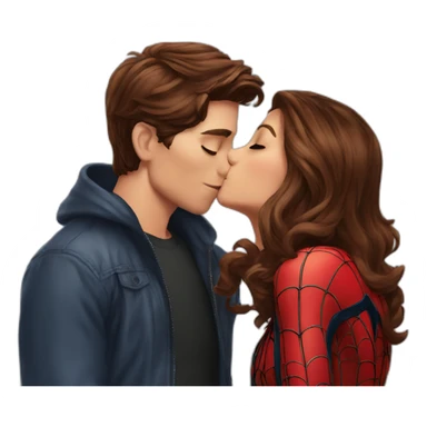 Peter Parker kissing MJ sticker