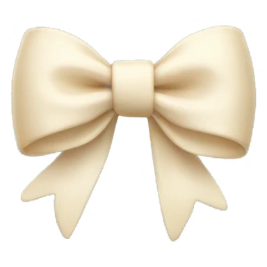 Cream bow  sticker