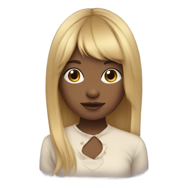 Girl with curtain bang  sticker