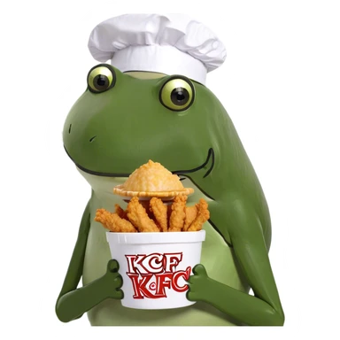 offering a bucket of kfc sticker
