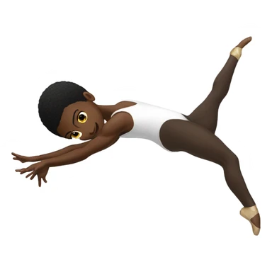 black gymnast doing flip sticker