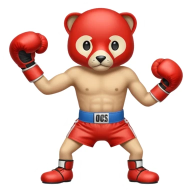 Animal with boxing gloves full body sticker