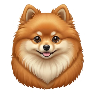 orange brown pomerania shpiz sticker