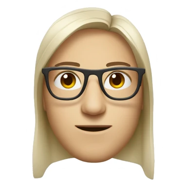 Cara de persona con lentes  sticker