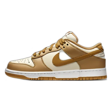 tan nike dunk low sticker