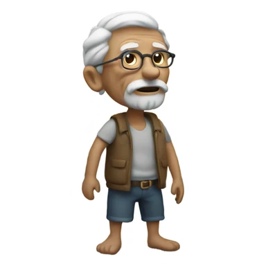 old man by the ocean sticker