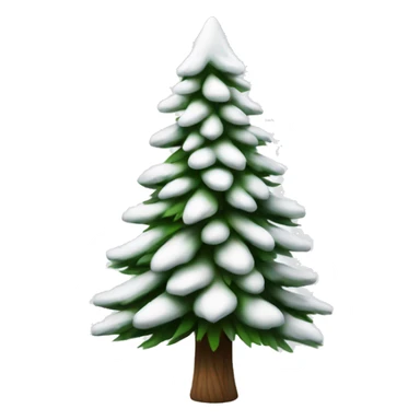  actual white fir christmas tree isolated.  sticker