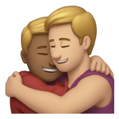 Gay hug sticker