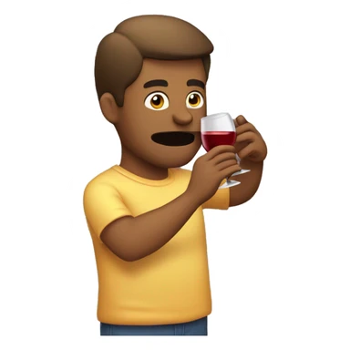 Guy drinking wines and eating cheeseburger  sticker