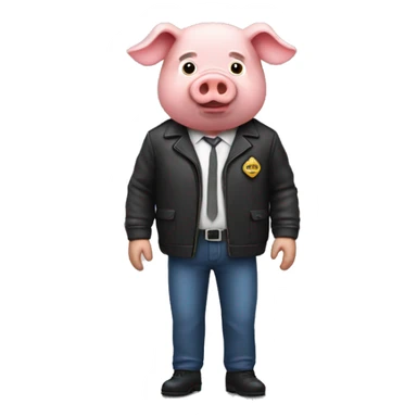 Pig taxi driver  sticker