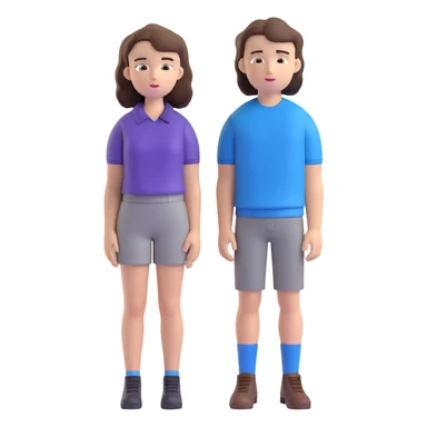 Hannah Baker with long brown hair and Clay Jensen with short dark hair standing together, from 13 Reasons Why sticker