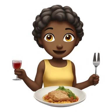 Girl going for dinner sticker