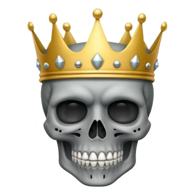 Skull face with a crown silencing sticker