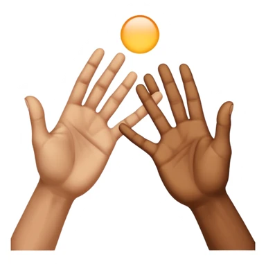 two hands reaching out to each other like in the painting of the creation of Adam sticker