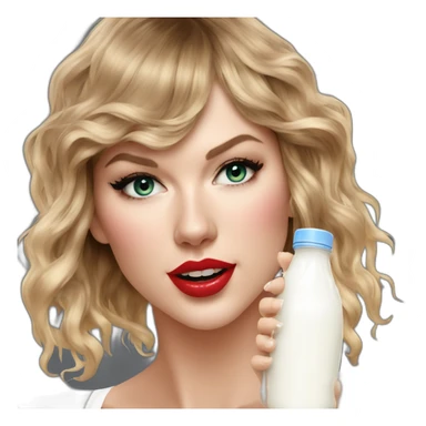 taylor-swift-selfie-milk-on-face-dripping sticker