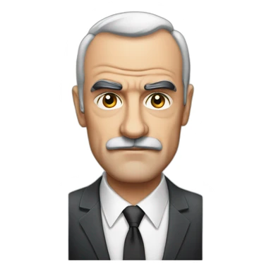 sean connery serious cartoon wearing suit sticker
