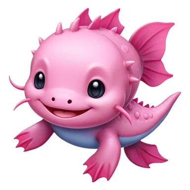 pink cute axolotl stitch sanrio sticker