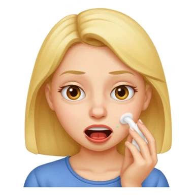Girl emoji smelling something that stinks sticker