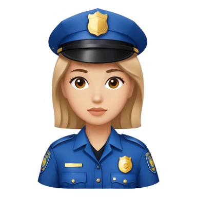 Melissa in police uniform sticker