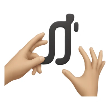 Two hands making the letter J  sticker